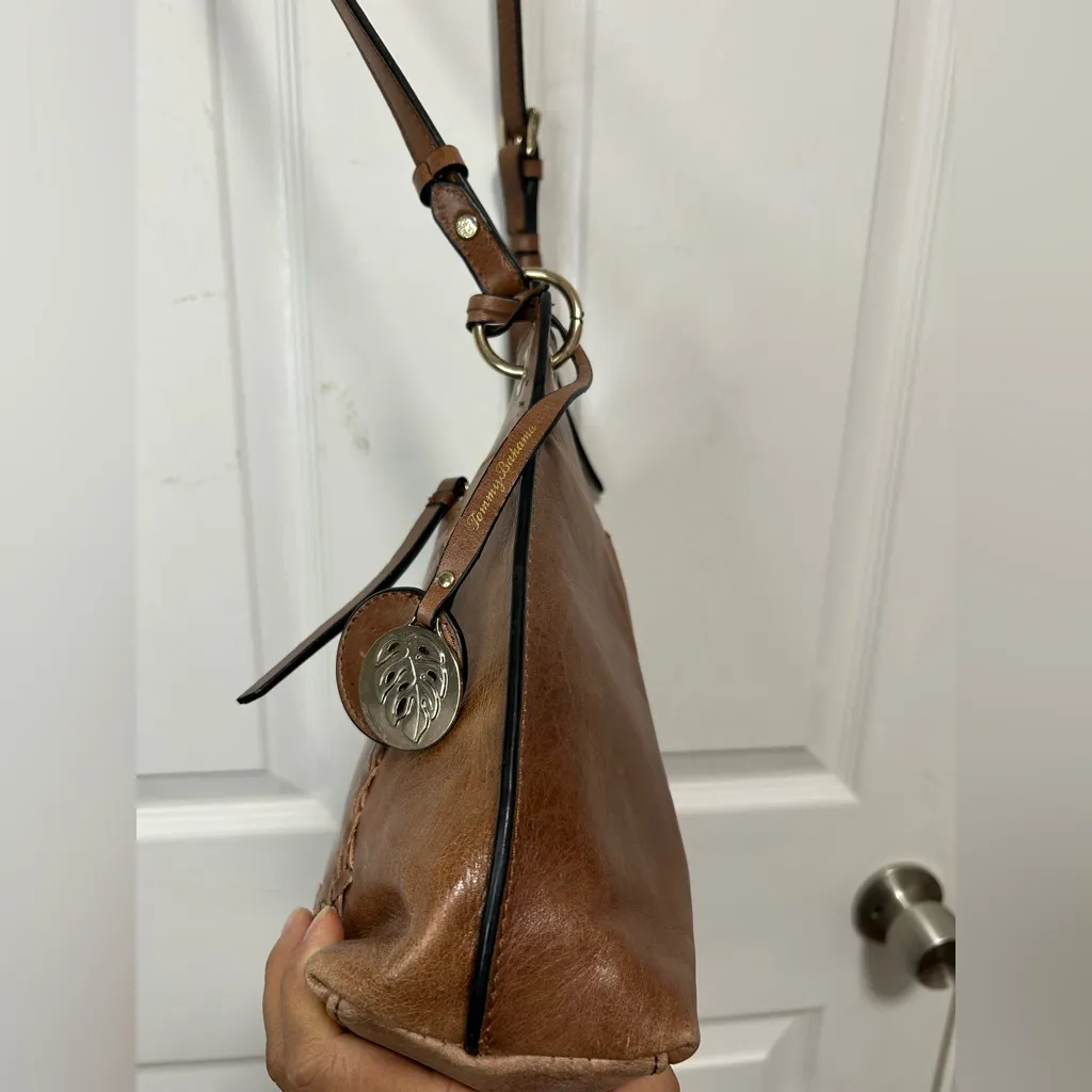 Tommy Bahama Brown Leather Crossbody Bag - Image 4