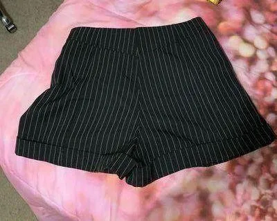 She + Sky Pinstripe Lace Up High Waisted Shorts - Image 7