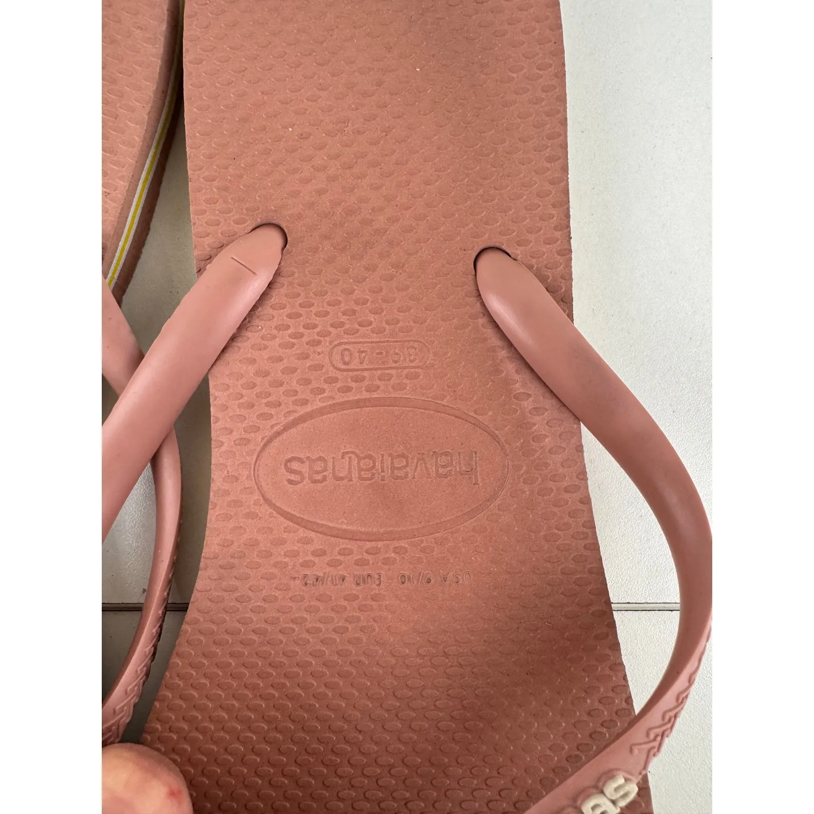Havaianas Brazil Rose Flip Flops Thong Sandals Womens‎ Size 39 40 US 9 10 - Image 3
