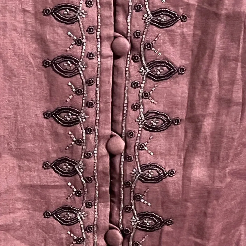 VENDOR ITEM : Vintage Neiman Marcus Mauve Beaded Blouse - Image 2