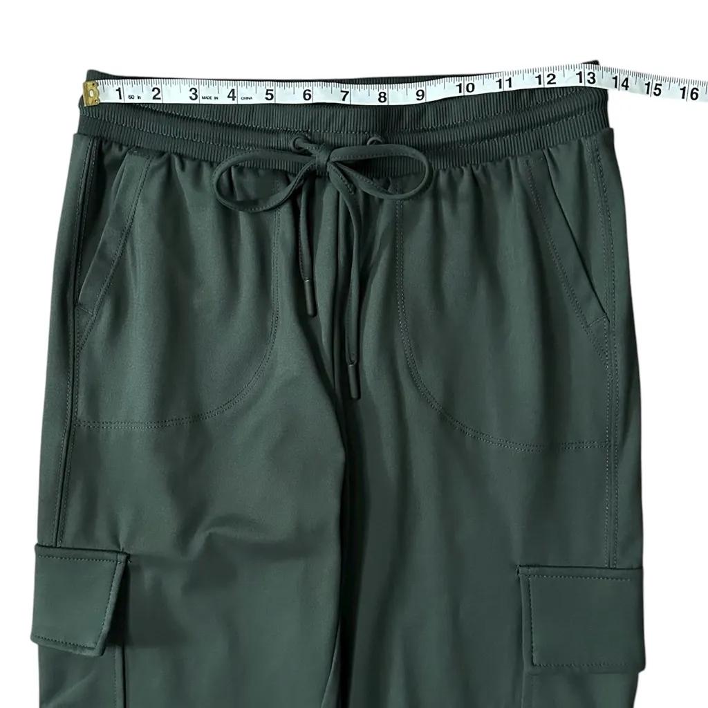 Rachel Zoe Mid-Rise Cargo Relaxed Fit Athleisure Joggers Olive Green Size Small - Image 4