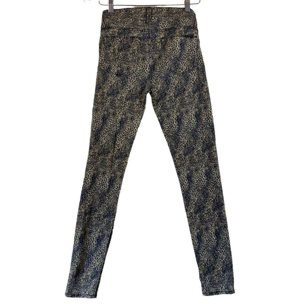 HUDSON Cheetah Print Nico Super Skinny Mid-rise Jeans - Image 3
