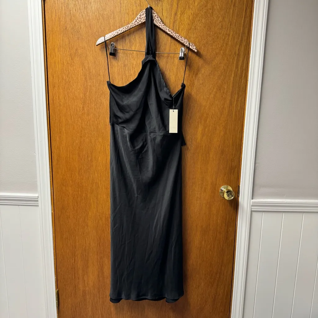 NEW Never Fully Dressed Black Bay Halter Neck Midi Dress Black US 16 NWT - Image 13