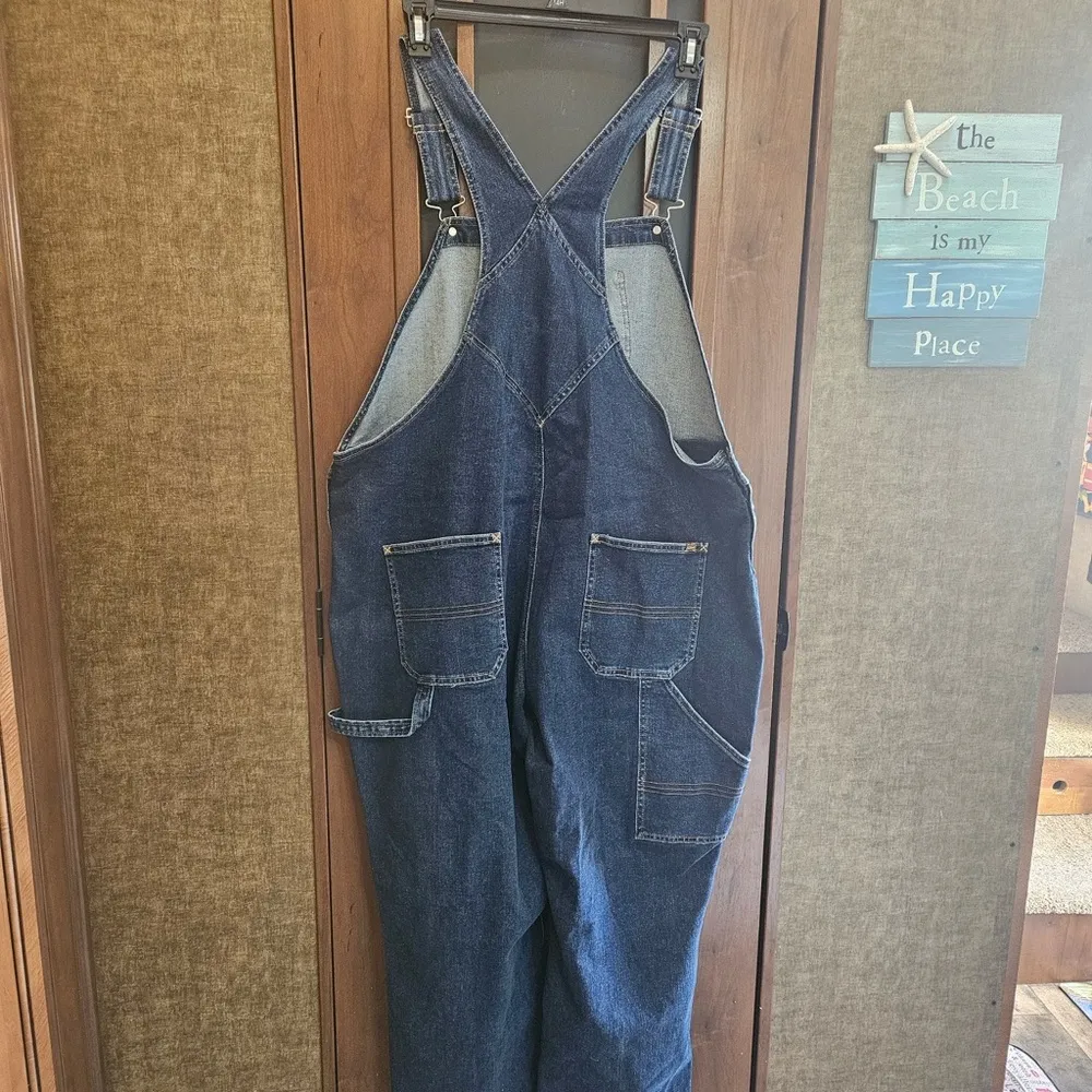 L.L. Bean Dark Blue Denim Overalls - Image 4
