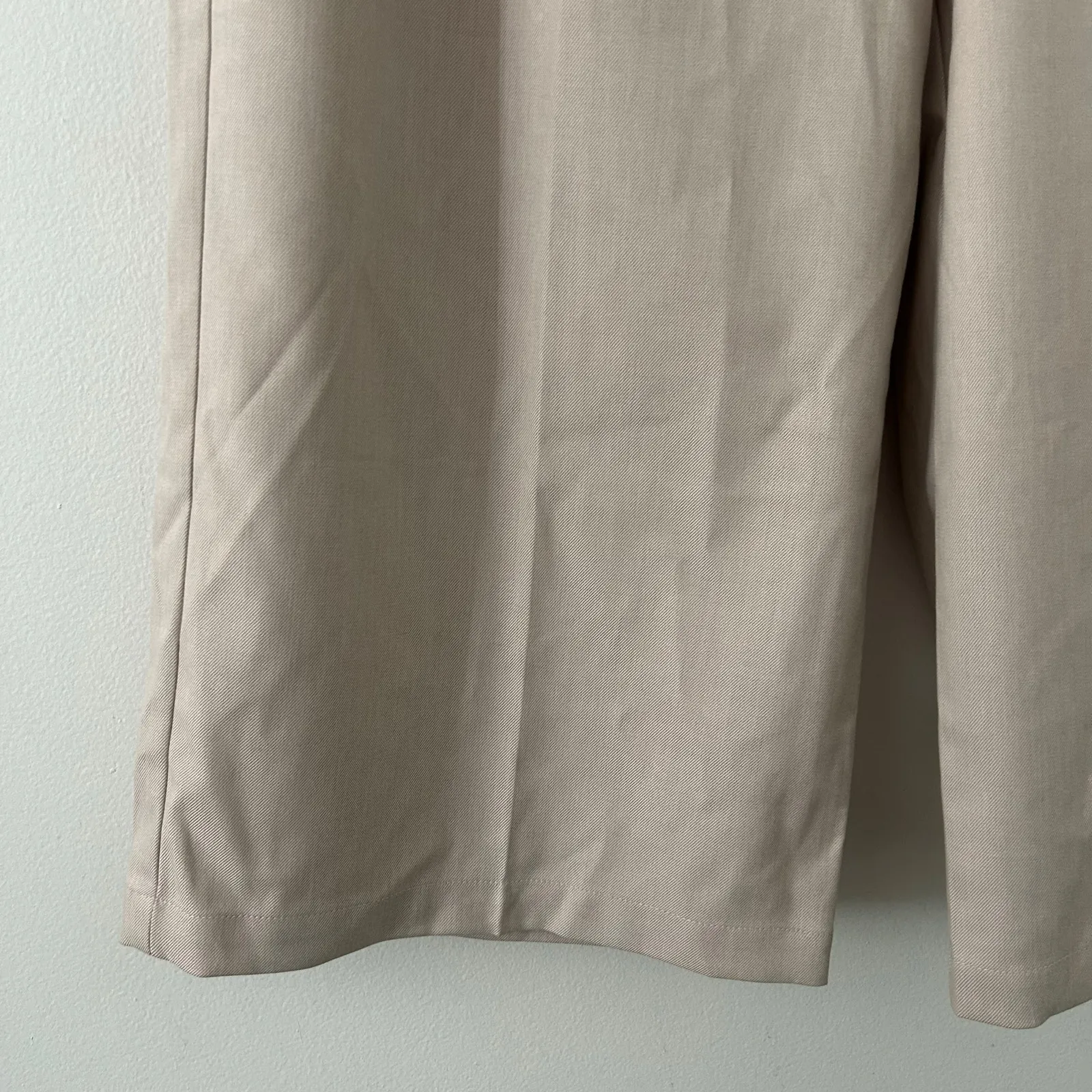 Madewell Women's The Harlow Wide Leg Brushed Twill Trouser Beige 14 Petite New - Image 4