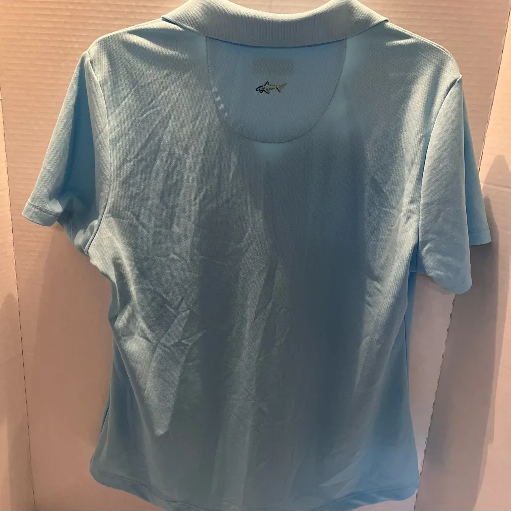 Greg Norman Collection Light Blue Polo Shirt Size L - Image 5
