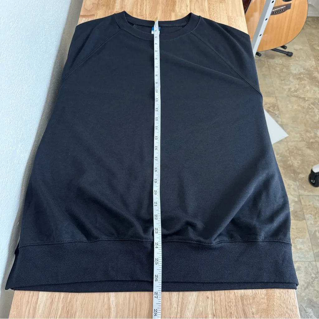 Old Navy Classic Solid Black Cotton Blend Longsleeve Women’s Sweatshirt Size M - Image 8