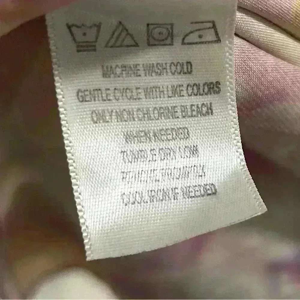 Linea Donatella Women’s Tie Dye Satin Full Length Maxi V Neck Slip Dress Size M - Image 3