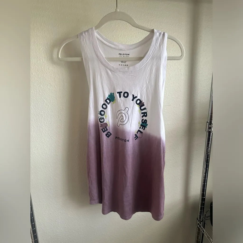 PELOTON Purple and white Tank Top. - Image 4