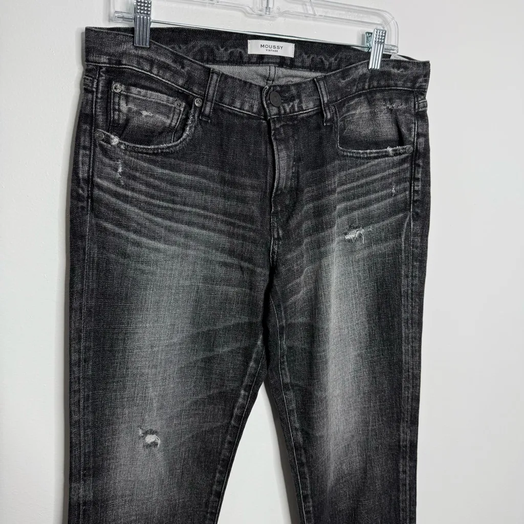 MOUSSY VINTAGE Prichard Skinny Jeans In Black‎ Size 29 Black - Image 3
