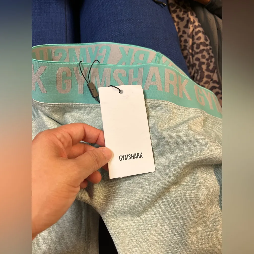 Gymshark Flex Low Rise Leggings - Spring Green‎ Marl/Jade Green - Size M (NWT) - Image 5