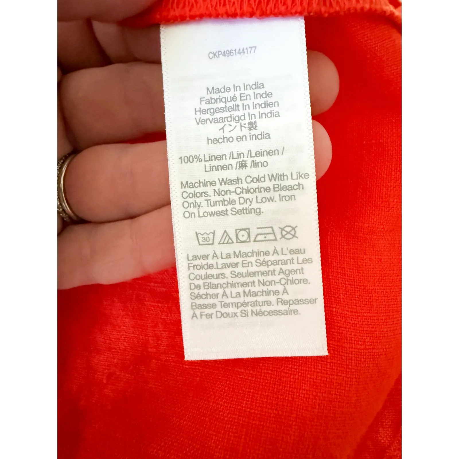 Madewell | NWT Linen Maxi Slip Skirt in Bright Flame Red | Sz 0 - Image 9