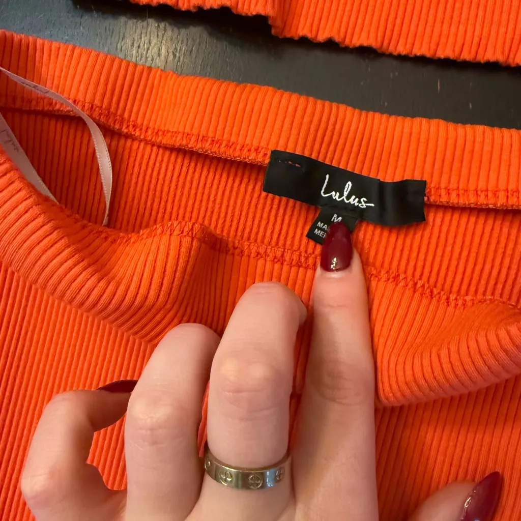 Lulu’s Vibrant Orange Women's Midi Skirt Set With Tank Top - Image 6