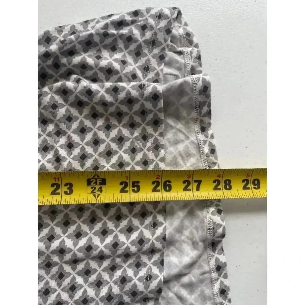 Women's Matilda Jane Grey and Yellow Geometric Print‎ 3/4 Sleeve Top Small 0306 - Image 8