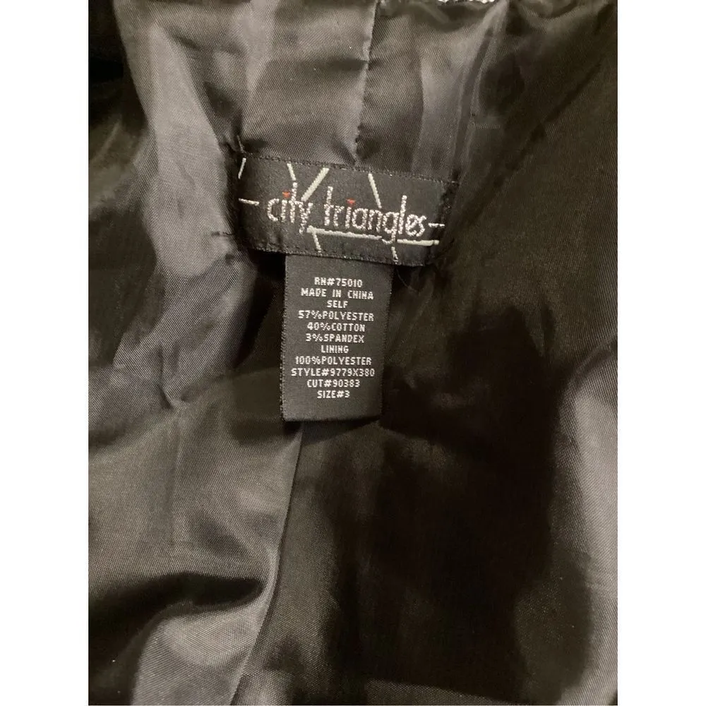 City Triangle Pinstripe 2Pc Skirt Suit Professional Occupational Business - Image 6