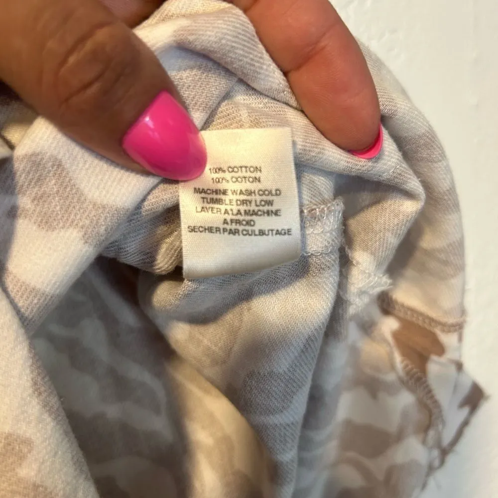 Brown and White Casual Button Down Dress 100% cotton - Image 5