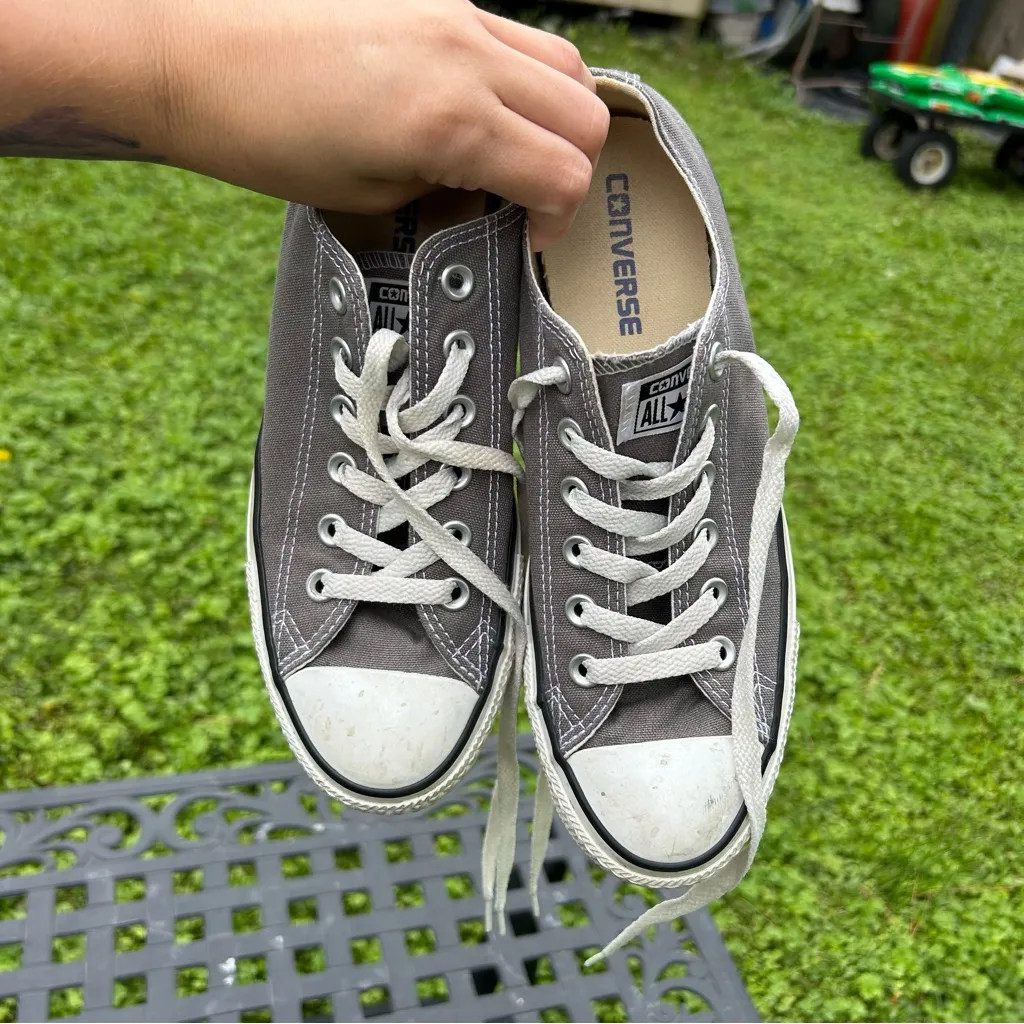 Converse Chuck Taylor All Star Canvas grey‎ & white Low-Tops size 8 woman - Image 8