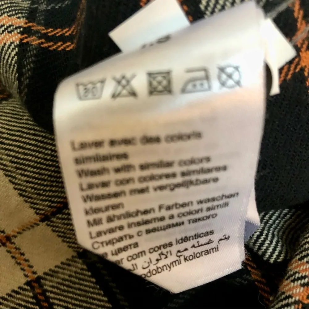 Jules Plaid Layered Hoodie Flannel Shirt Layered Grunge Emo 90s Plaid Neutrals S Brown - Image 11