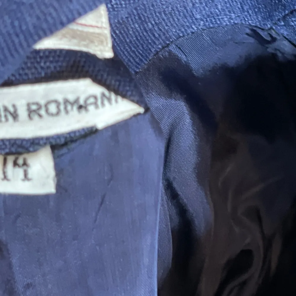 Vintage‎ Raoul Linen Blend Blazer Blue Size 14 - Image 9