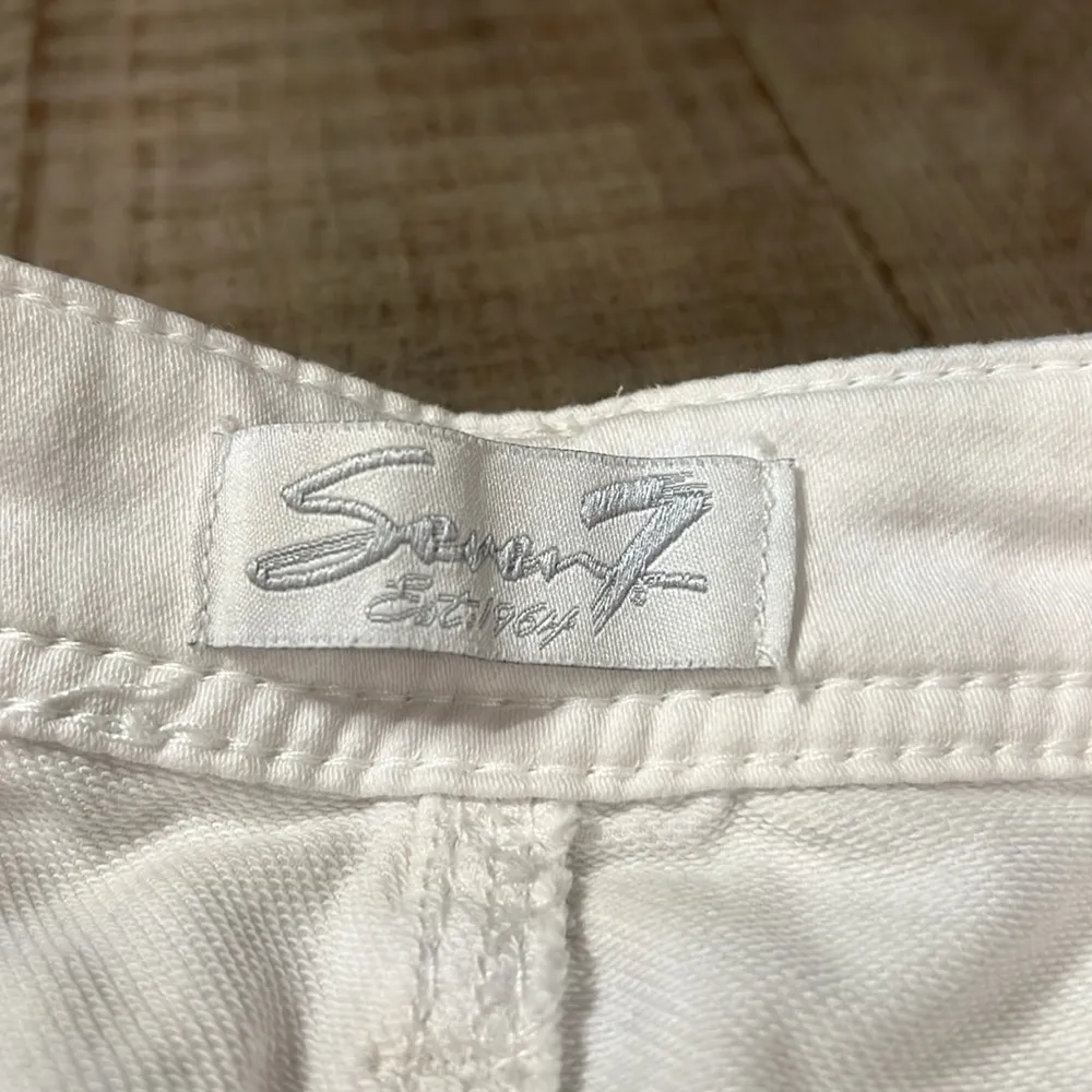 3/$25 Seven EUC white denim shorts - Image 2