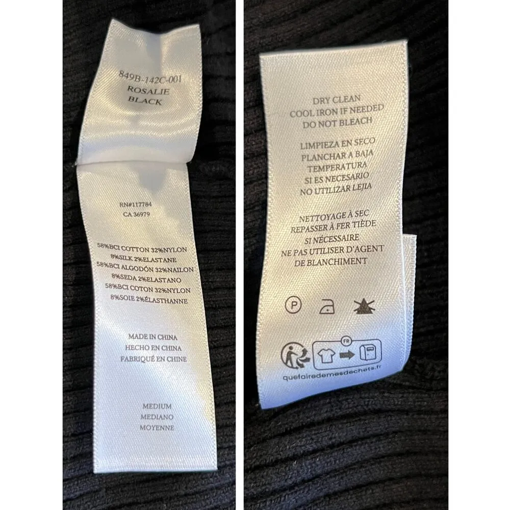 NWT Rails Rosalie Rib Long Sleeve Cotton Blend Midi Sweater Dress Size Medium - Image 9