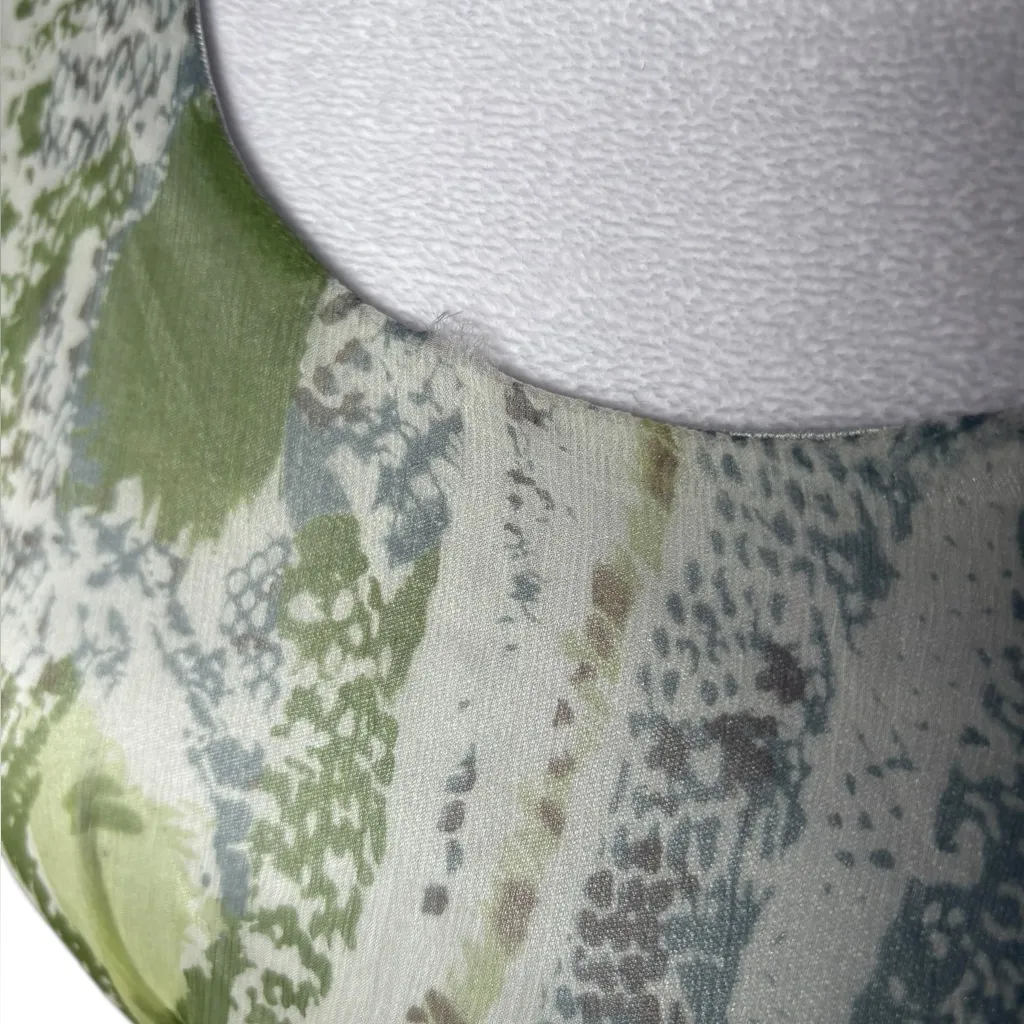 Line & Dot Green Snake Print Silk Mini Dress Womens Small Long Sleeves Fairycore - Image 8