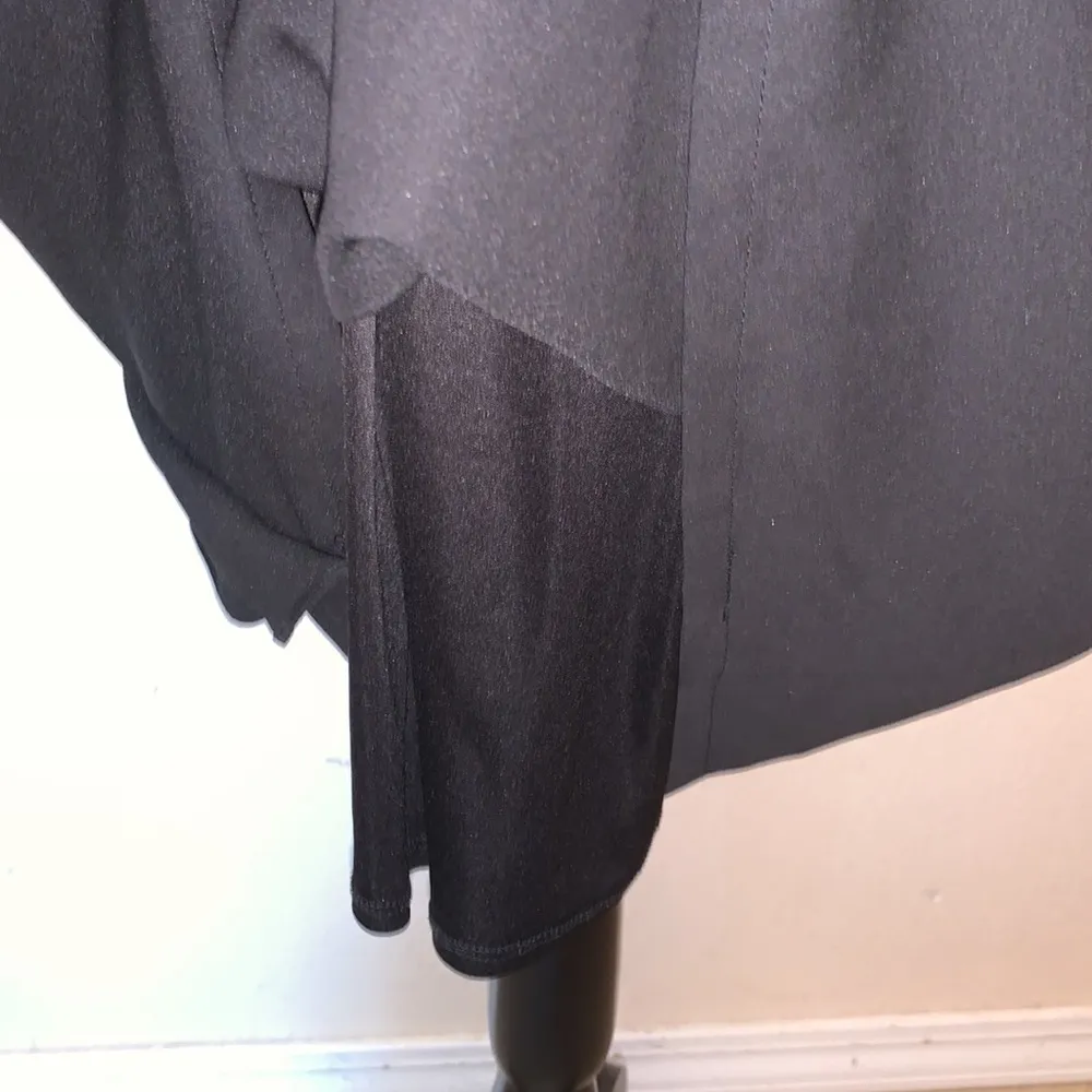 Simply Vera Vera Wang black side ruffle sleeveless midi dress - Image 10