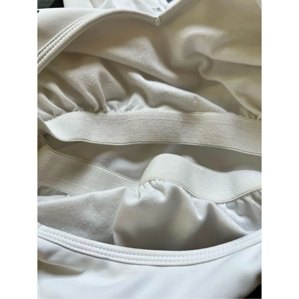 Fila Sport White Black Athletic Racerback Tank Top w Pocket Medium - Image 3