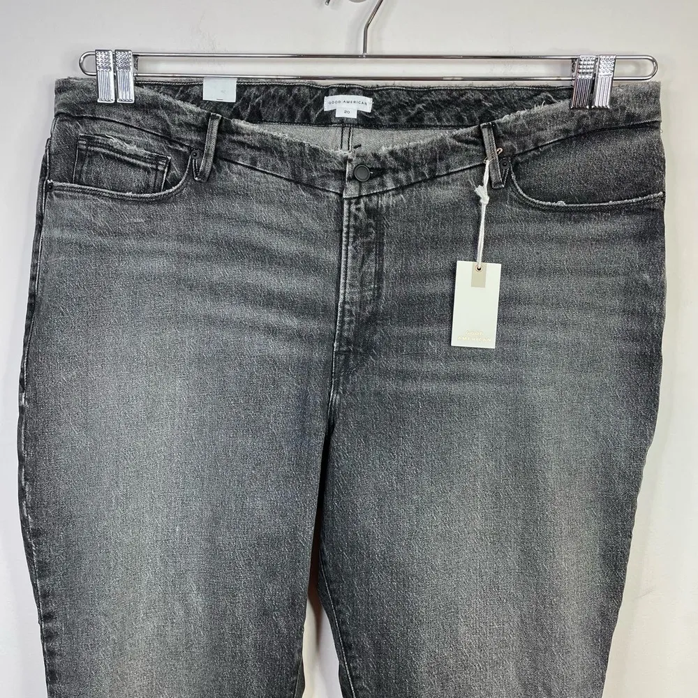 Good Classic Low Waist Fray Black Gray Ankle Jeans womens 20 new - Image 3