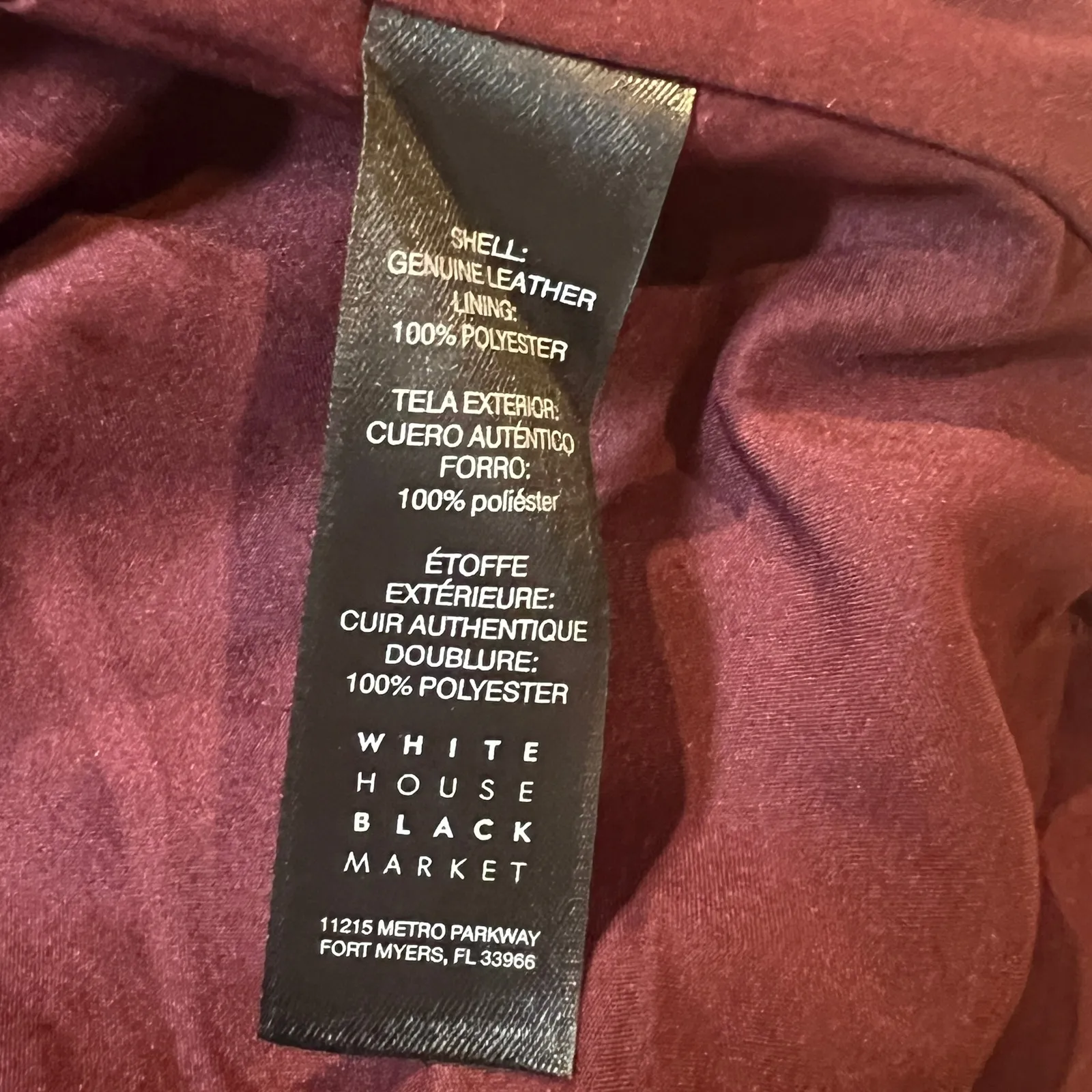 White House Black Market Genuine Suede Leather Jacket Women's L - Image 7