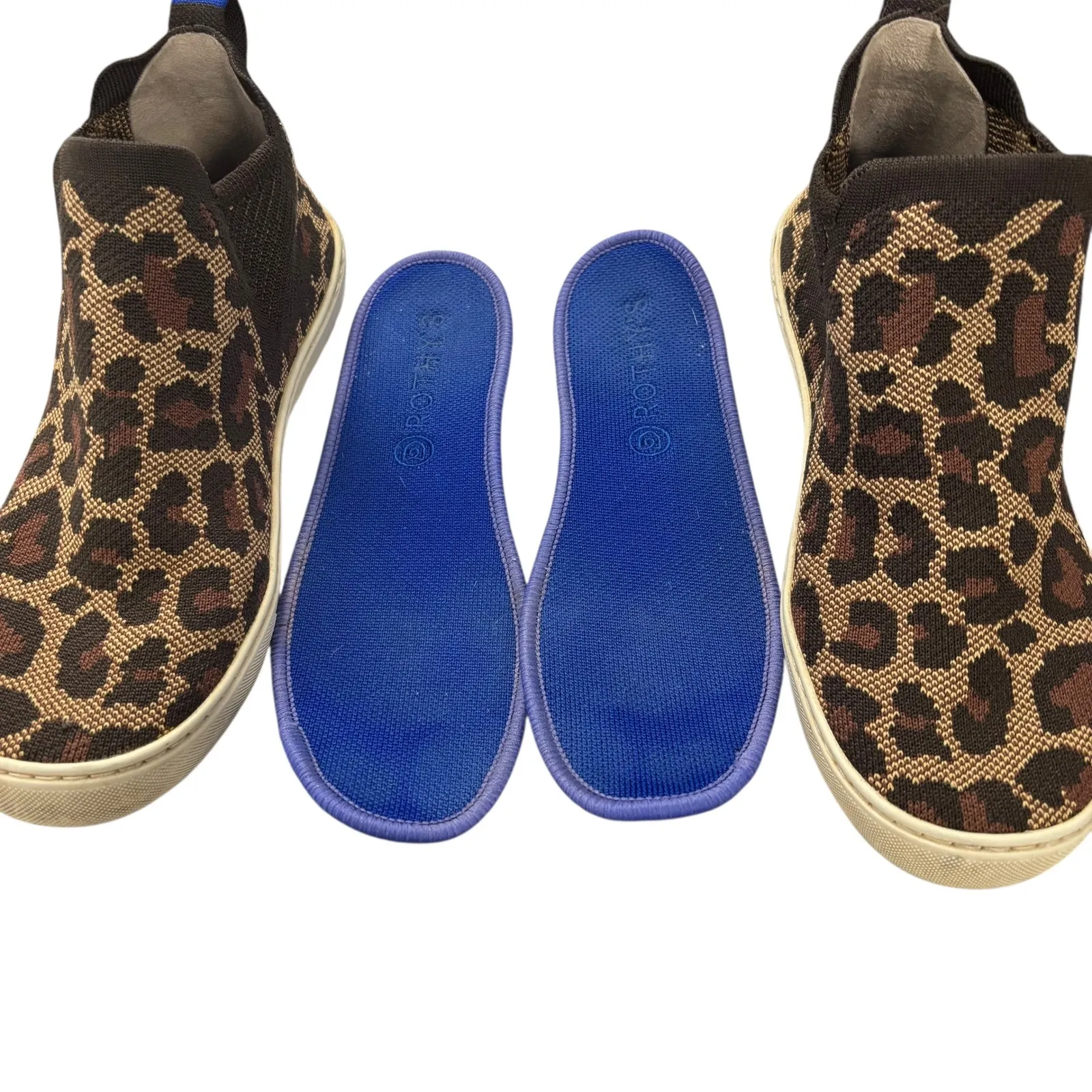 Rothy's Leopard Print Slip On Sneakers‎ Comfort Casual Shoes Women's 8 - Image 9