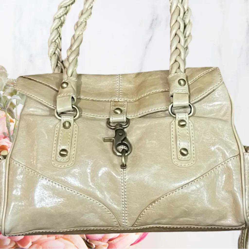 Vintage Borsetta Milano Tan Leather Satchel Bag - Image 3