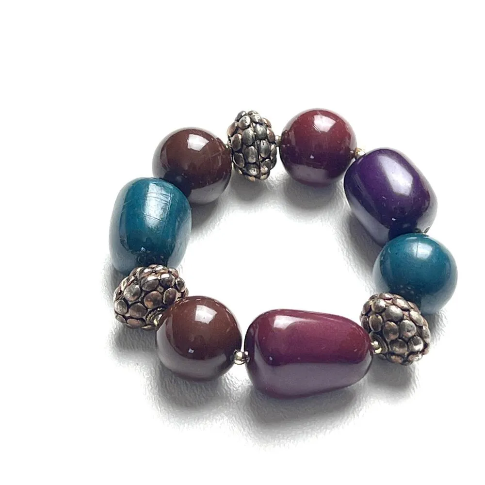 Women's Fashion Beaded Multi-color Stretchy Band Bracelet - Image 5