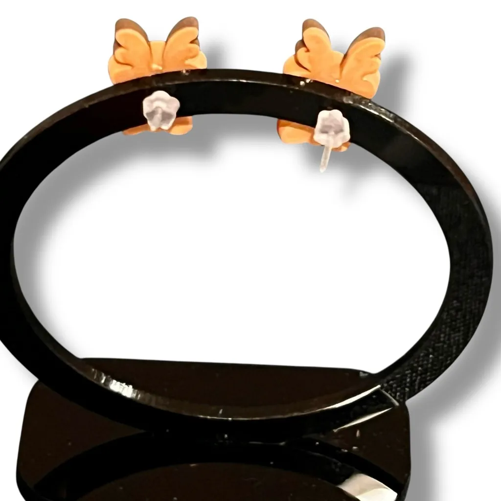 Rudolph reindeer Earrings Christmas Holiday Gift Earrings Hypoallergenic Plastic Brown - Image 2