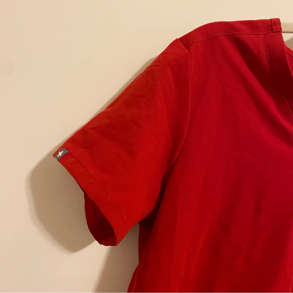 Figs Red Technical Collection Scrub Top size Small - Image 2