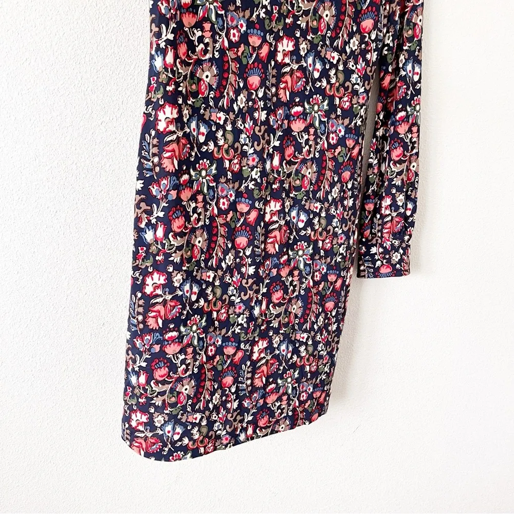 Tory Burch Floral Keyhole Front Long Sleeve in Multicolor - Image 4