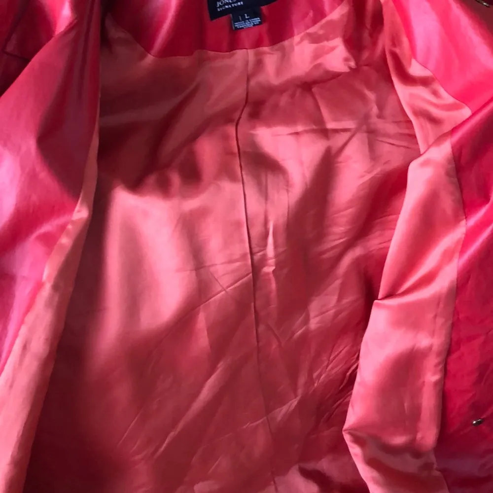 🩷 SOLD 🩷JONES NEW YORK SIGNATURE Coral/Red Trench Size L - Image 8