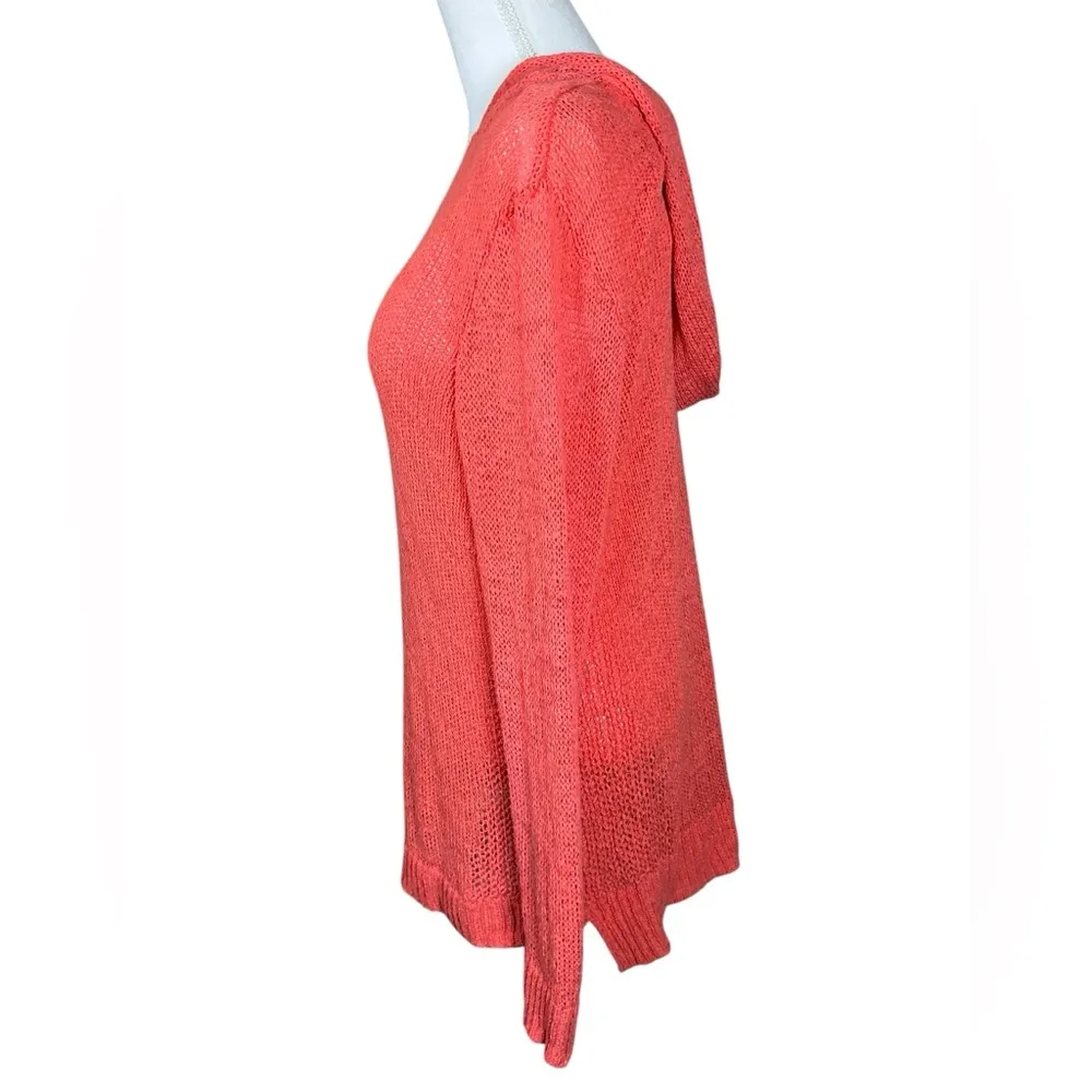 Sonoma Hoodie Sweater Loose Knit Long Peach Coral Peach Pink Womens XL - Image 4