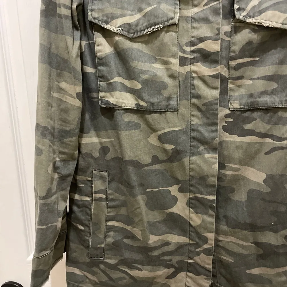 Topshop Army Green Camo Button Down Utility Jacket 4 - Image 5