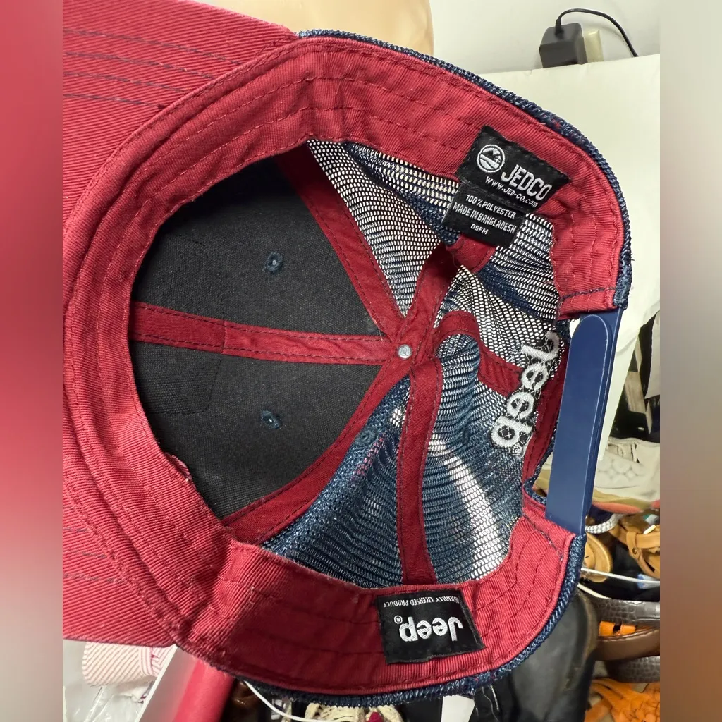 Jeep Trucker Hat Snap Back Mesh Embroidered American Original - Image 8