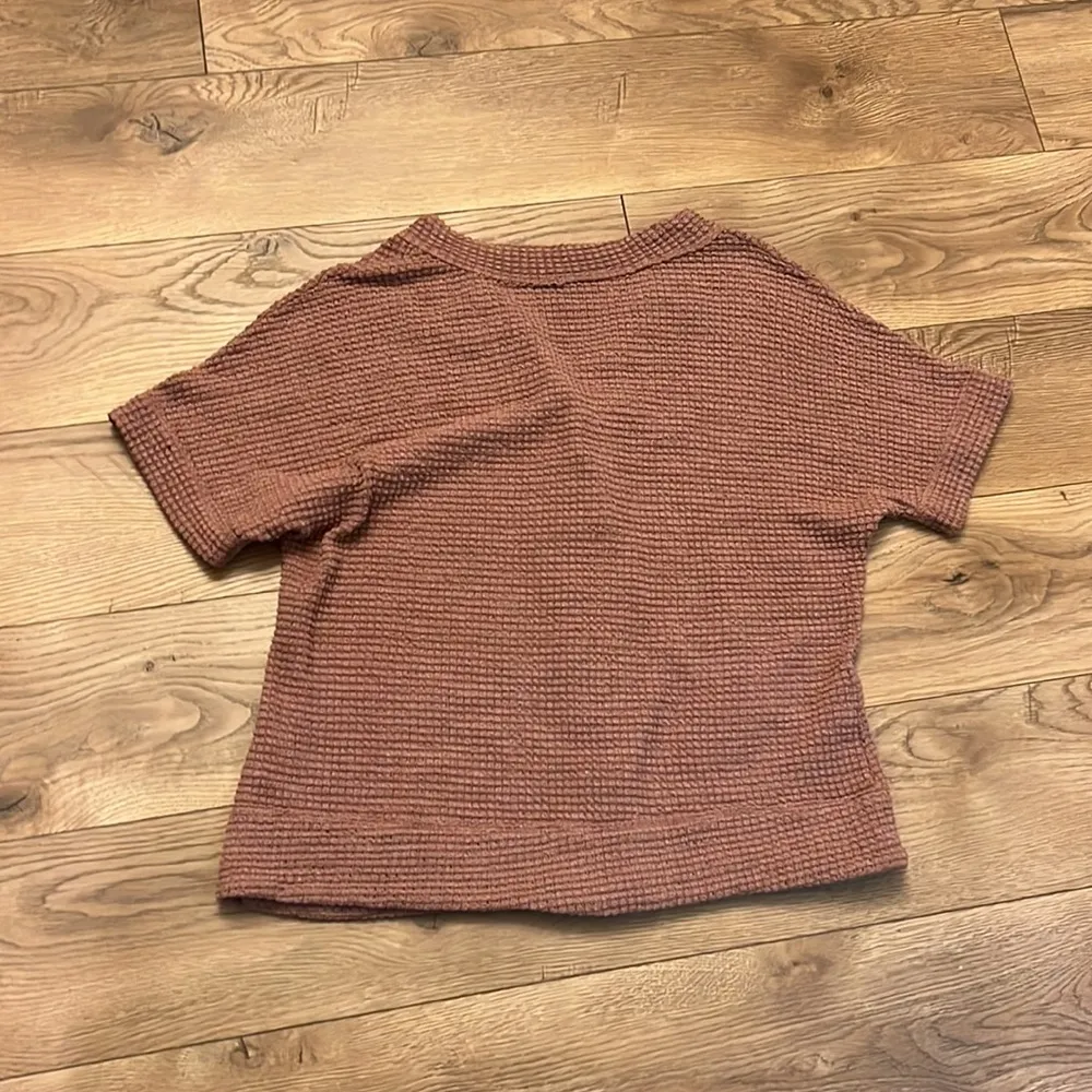 Waffle Button up top Pink Size M - Image 2