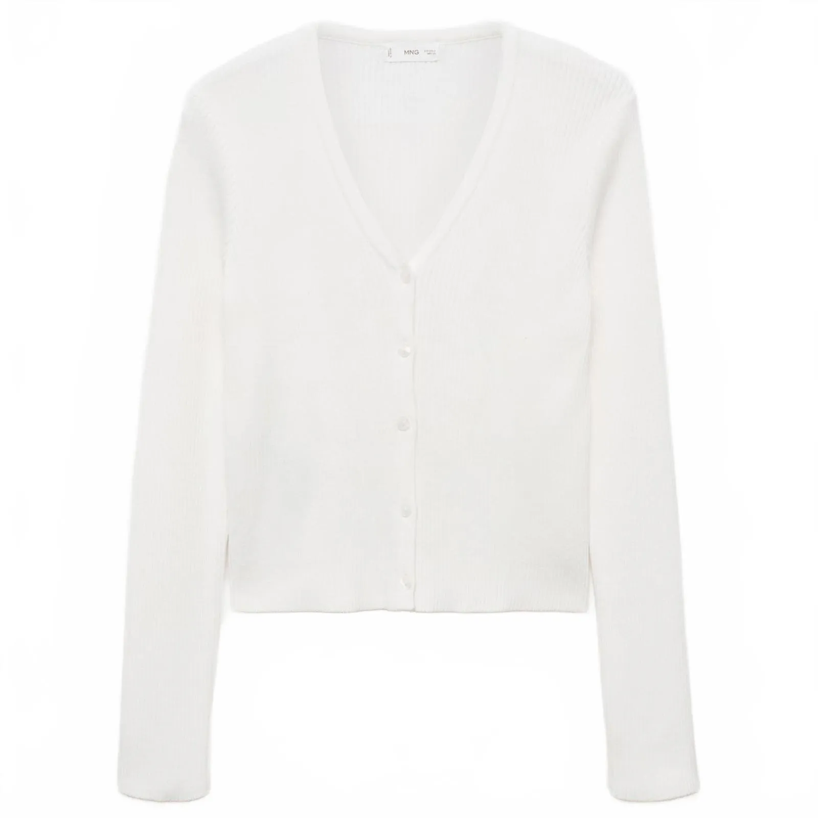 Mango Cotton Blend Button Knit Cardigan NWT Off White Teens Medium - Image 4