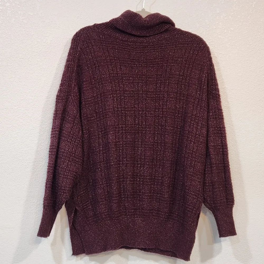 Lucky Brand Women's Long Sleeve Turtleneck Textured Stitch Sweater Sz M - Image 5