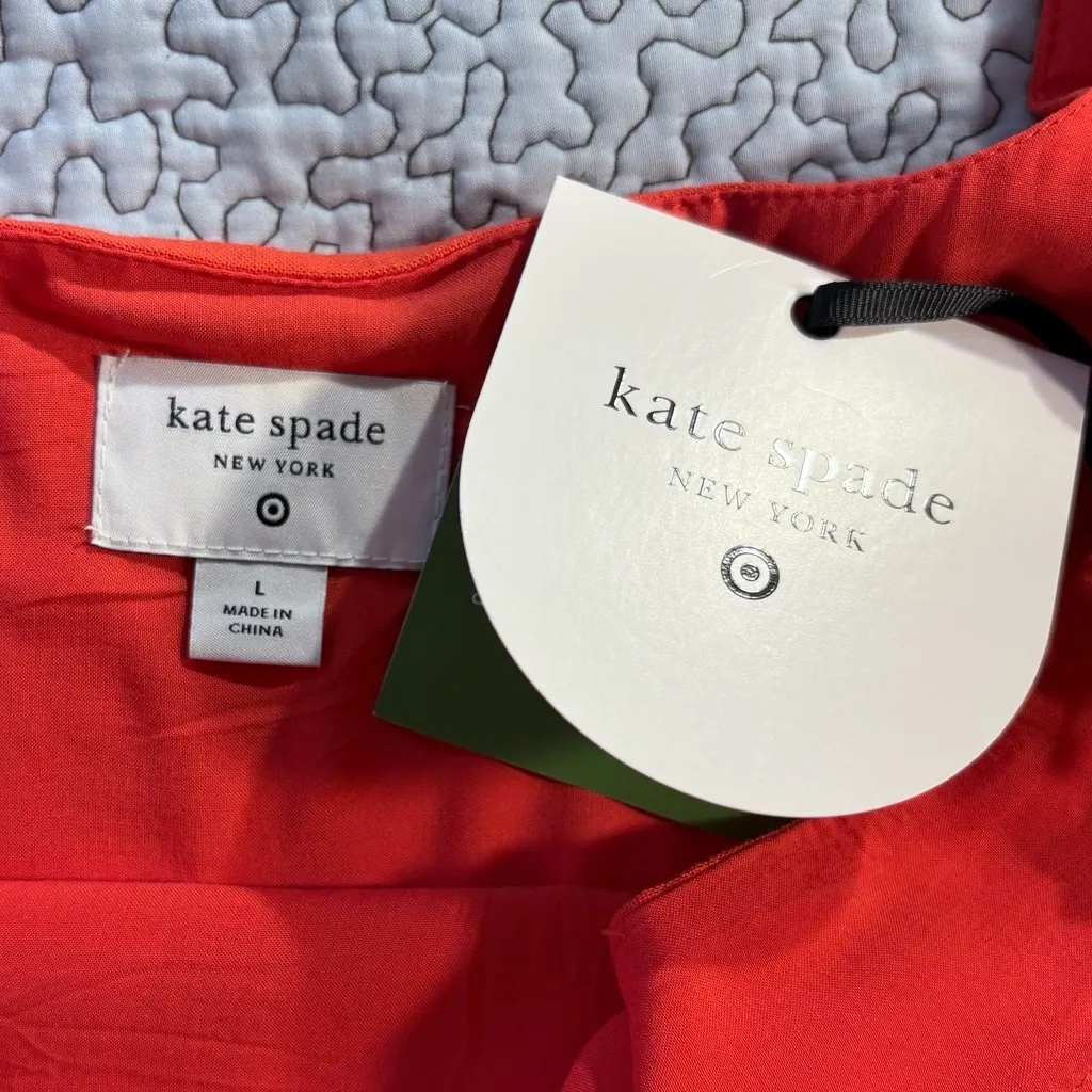 NWT Kate Spade New York x Target Scalloped Hem Shift Dress – Poppy Red Sz L🧡 - Image 9
