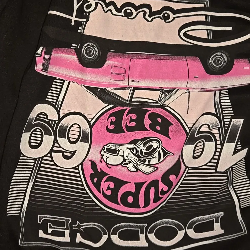 Dodge Crewneck Car Womens Sweater Winter Fall Graphic Top Y2k 1969 streetwear Pink Size XL - Image 3