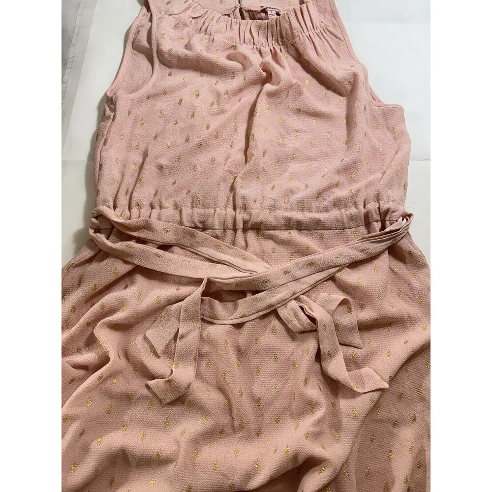 Y2K Juicy Couture Pleated Pink Gold Pokar Dot Keyhole Metallic Ties femininity-S - Image 4