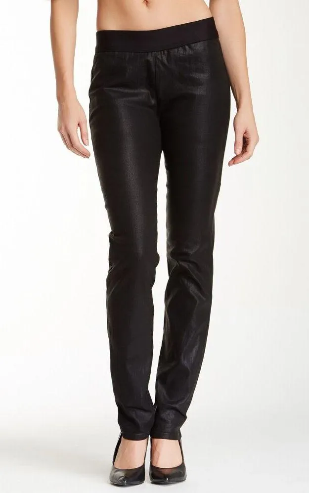 NWT New NYDJ Womens 2 Not Your Daughters Jeans USA Coated Leather Leggings Gia - Image 4