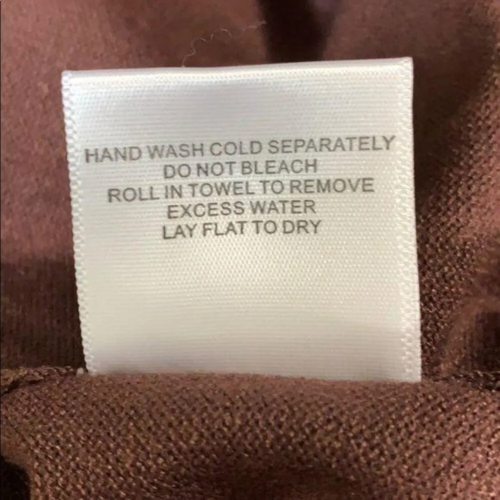 ModCloth Womens Button Detail Pullover Tunic Sweater High Low Brown Medium - Image 14