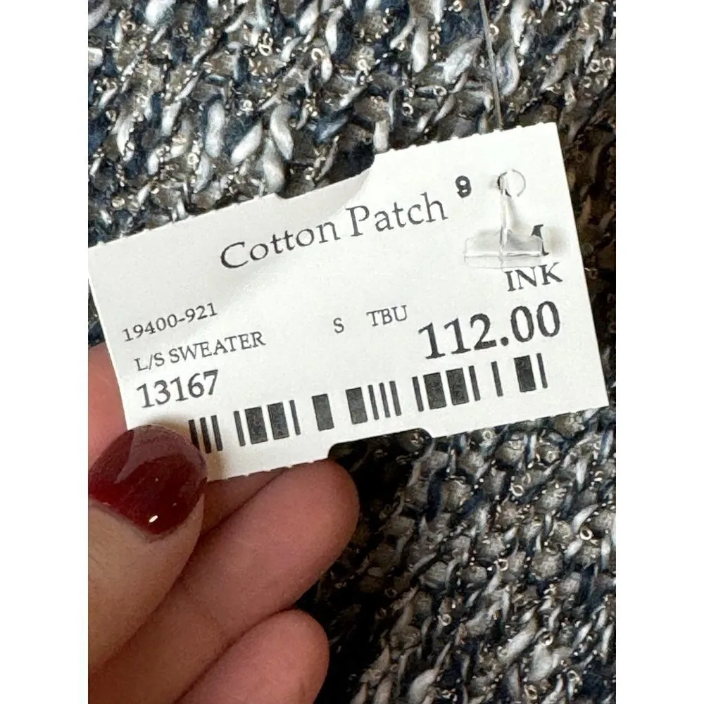 Tribal Black And White Knit Crew Neck Long Sleeve Hi Low Sweater Size M NWT Size M - Image 7