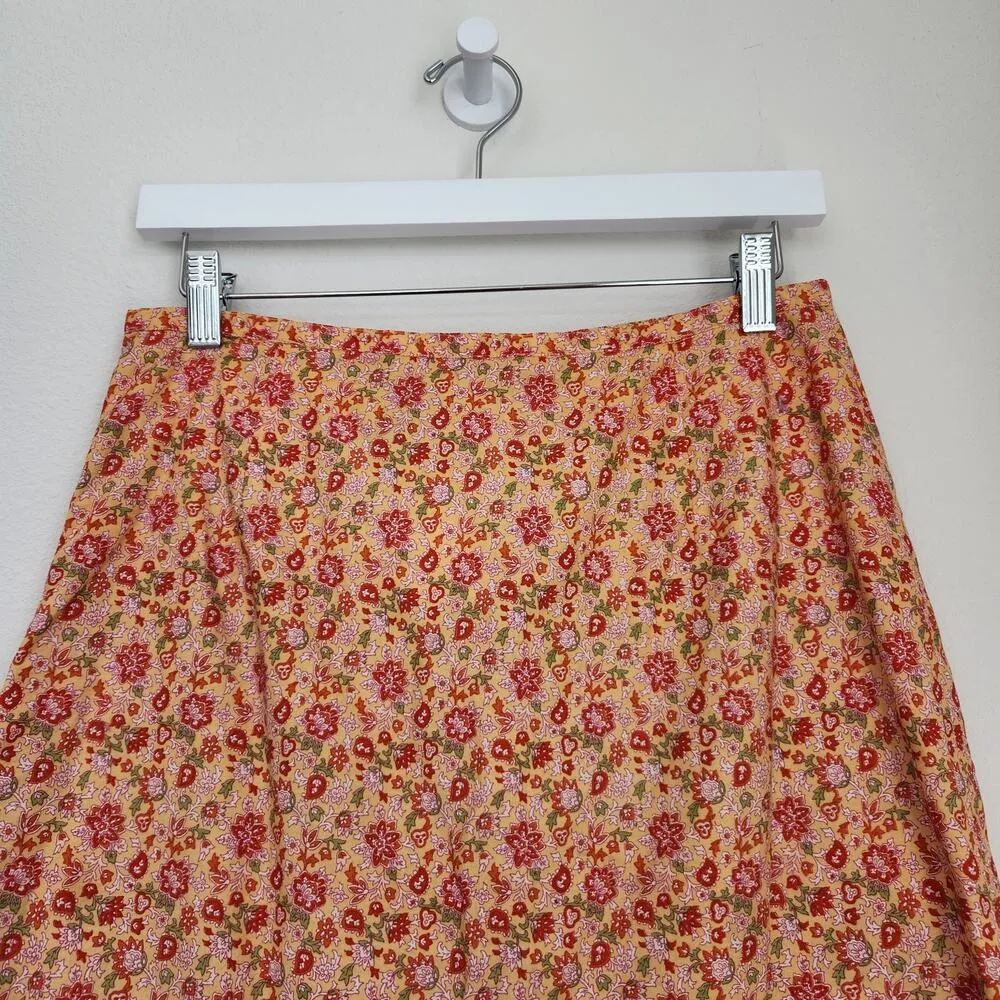 Vintage Faded Glory Floral Paisley Patterned Midi Pencil Skirt M - Image 6